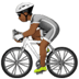 🚴🏾 person biking: medium-dark skin tone display on Apple